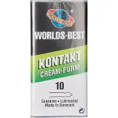 World'S Best Kontakt Cream-Form kondomer 10 st - Klar - L