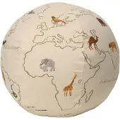 Ferm Living Puff - Världen - Ø50 cm - Off White - - One Size - Puff
