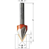 Cmt V-formad fräs ; S=1/4''; D=12,7 mm