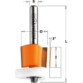 Cmt Kopieringsfräs ; S=1/4''; D=12,7 mm; med kullager