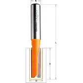 Cmt Rak notfräs ; S=1/2''; D=19 mm