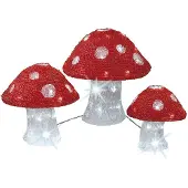 Lumineo 72242 Svampfigurer Set 3 Enheter