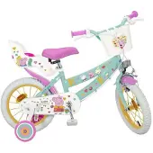 Toimsa Peppa Pig 14" Grön Cykel för Barn - Toimsa 1498