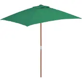 vidaXL Utomhusparasol med Trästock, Pergola för Uteplats, Solskydd, Strandparasol för Trädgård Terrass Balkong, 44534