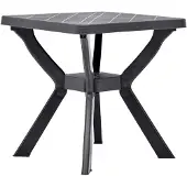 vidaXL Cafébord antracit 70x70x72 cm plast