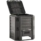 vidaXL Kompostlåda svart 380 L