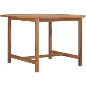 vidaXL Matbord för trädgården 110x110x75 cm massiv teak