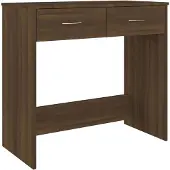 vidaXL Skrivbord brun ek 80x40x75 cm konstruerat trä