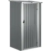 vidaXL Trädgårdsskjul grå 118,5x97x209,5 cm galvaniserat stål