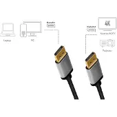 Logilink DisplayPort AV Anslutningskabel [1x DisplayPort - 1x DisplayPort] 2 m Svart/Grå