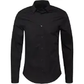 Armani Exchange för män. 8NZC31ZN28Z1200 Svart blockskjorta (XL), Casual, Parti, Bomull, Klassisk, Lång ärm