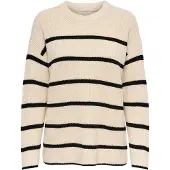 ONLY Pernille O Neck Sweater Beige S Kvinna
