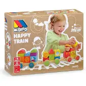 MOLTO Trä Tåg Konstruktionsspel 38x9.50x7.50 Cm 23 Bitar