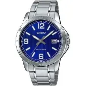 Casio MTP-V004D-2BUDF Analog Kvarn Silver Rostfritt Stål Herrklocka