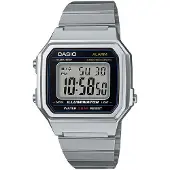 Casio Klocka - - VINTAGE UNISEX STEEL 2FUZ - Stål - Kvarts - Digital