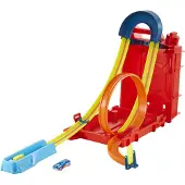 Hot Wheels Bilbana Set, Track Builder Unlimited, Stunt Box med 14 Delar & 1:64 Skala Bil