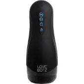 Lovebotz - automatisk masturbator med sug och vibration - vattentät svart