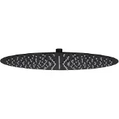 vidaXL Takduschhuvud rostfritt stål 40 cm rund svart