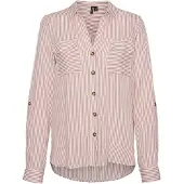 Vero Moda Blus 'VMBumpy' gammalrosa / vit