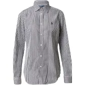 Ralph Lauren för kvinnor. 211891379002 Slim Fit skjorta med ränder svart, vit (38), Casual, Bomull, Lång ärm