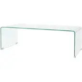 vidaXL Soffbord i härdat glas 98x45x30 cm