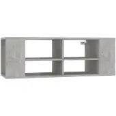 vidaXL Väggmonterad tv-bänk betonggrå 102x35x35 cm konstruerat trä