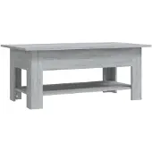 vidaXL Soffbord grå sonoma-ek 102x55x42 cm spånskiva