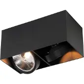QAZQA Design spotlight svart rektangulär AR111 2-ljus - Box