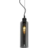 QAZQA Modern Hänglampa Svart med Rökglas - Stavelot