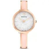Swarovski Classic Swan Klocka Kvartsverk Rostfritt Stålarmband Vit Urtavla Damklockor Silver 5642221 Pink Strap white