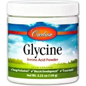 Carlson Glycin, Aminosyrapulver, 100 G (3.53 oz)