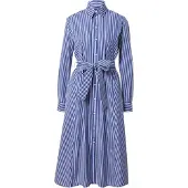 Ralph Lauren för kvinnor. 211891430001 Blå skjortklänning (40), Casual, Bomull, Lång ärm