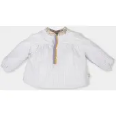 Tutto Piccolo Långärmad blus med krage i mandarinstil 3045W17 flicka