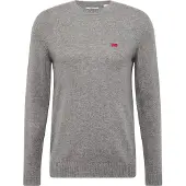 Levi's för män. A4320-0000 Original Housemark grå tröja (L), Casual, Ull, Lång ärm
