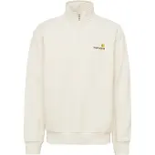 Carhartt WIP Sweatshirt 'American Script' guldgul / burgunder / naturvit