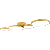 QAZQA Taklampa guld inkl LED 3-stegs dimbar 4-ljus - Lupolo