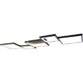 QAZQA Taklampa svart inkl LED 3-stegs dimbar 5-ljus - Lejo