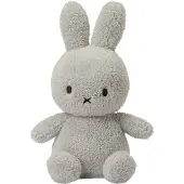 Bon Ton Toys Gosedjur - 23 cm - Miffy Sitting - Terry Light Grey - - One Size - Gosedjur