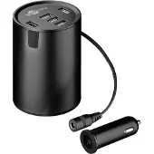 Goobay Cup Holder Billaddare med 5 USB-portar