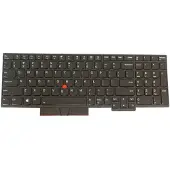 Lenovo Primax - Ersättningstangentbord för bärbar dator - med Trackpoint, UltraNav - bakgrundsbelyst - QWERTY - Svenska/finska - svart - för ThinkPad E580...