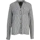 Vero moda Blus 'Bumpy' svart / vit