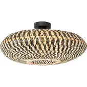 QAZQA Orientalisk taklampa svart bambu 50 cm - Ostrava