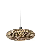 QAZQA Orientalisk pendellampa svart bambu 50 cm - Ostrava