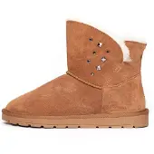 Gooce Snöboots 'Suzie' ljusbrun / svart / silver
