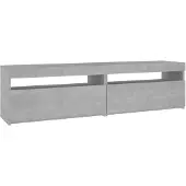 vidaXL Tv-bänkar med LED-belysning 2 st betonggrå 75x35x40 cm