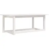 vidaXL Soffbord, Vitt, 110X55X45 Cm, Massivt Furuved