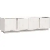 vidaXL Tv-bänk vit 140x40x40 cm massiv furu