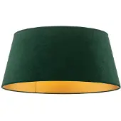 Duolla Lampskärm Cone Höjd 22,5 cm, mörkgrön/guld , Grön, Textil / tyger / siden