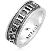 KUZZOI Ring 'Zahlen' svart / silver