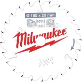 Milwaukee Sågklinga för trä 4932471294; 165x20x2,2 mm; Z24; 15°